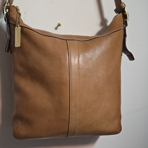 Coach Handbags - Coach Tan Leather Shoulder Bag